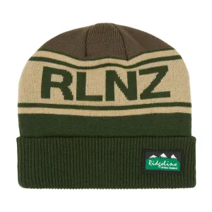 Ridgeline RLNZ Knitted Beanie Hat Olive Multi