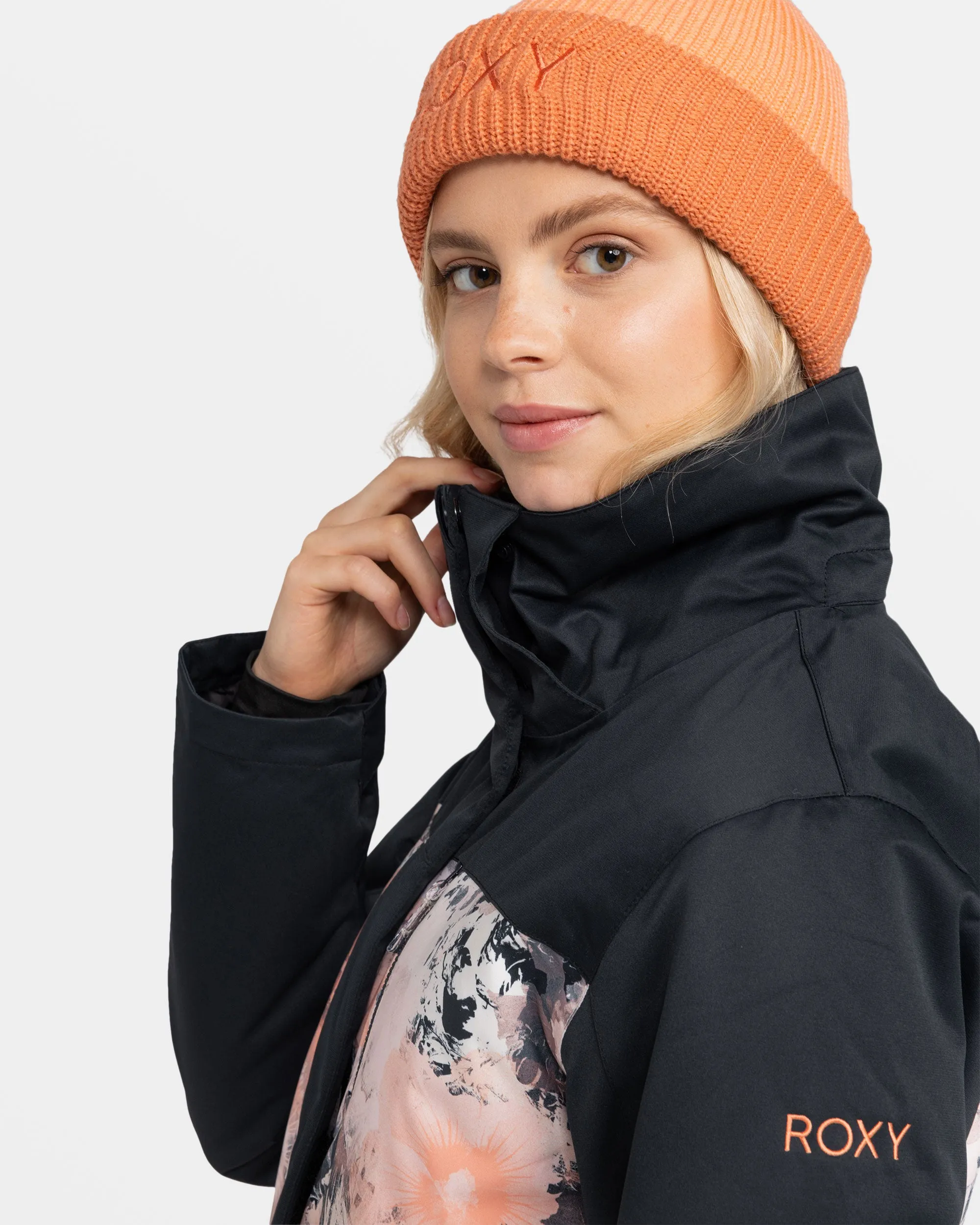 Roxy Jetty Snow Jacket - Peach Pink Dreamy Picture