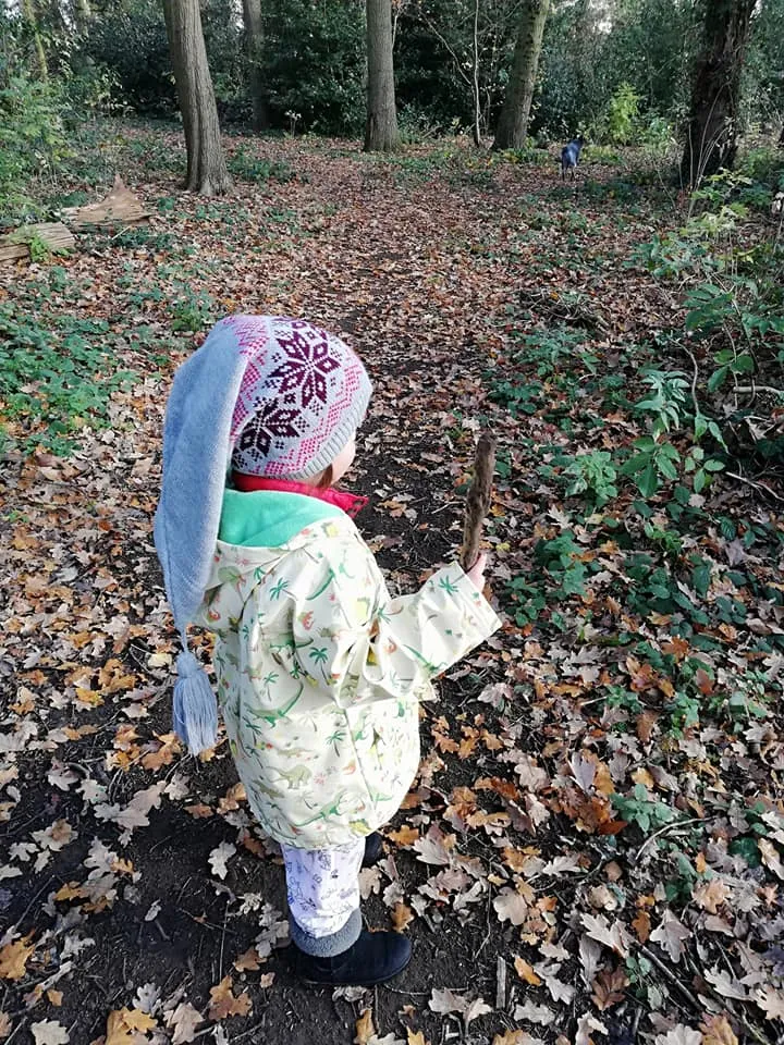 Sea Foam coloured Winter Pixie Hat, fair isle pattern, one size fits all, unisex ski hat