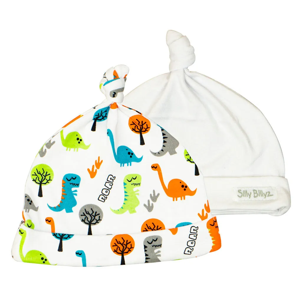 Silly Billyz Gumnut Baby Hat - 2pk (Roar)