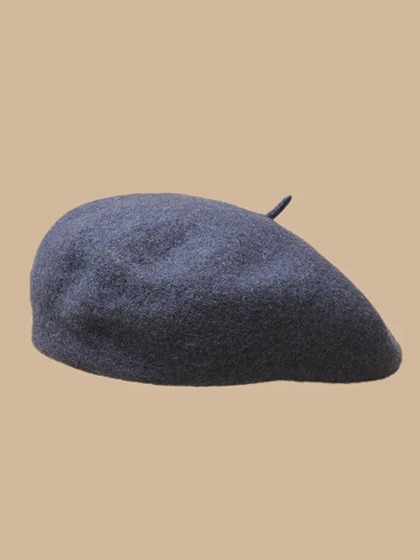 Simple Keep Warm Solid Color Beret Hats&Caps