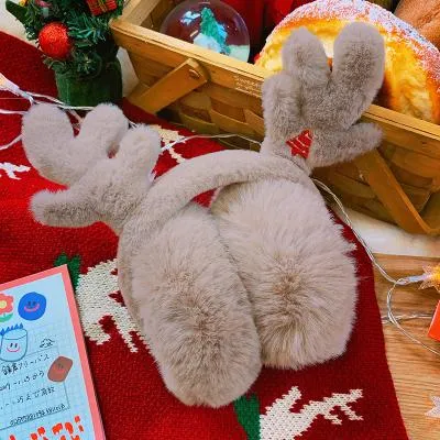 Soft Plush Antler Earmuffs SD01768