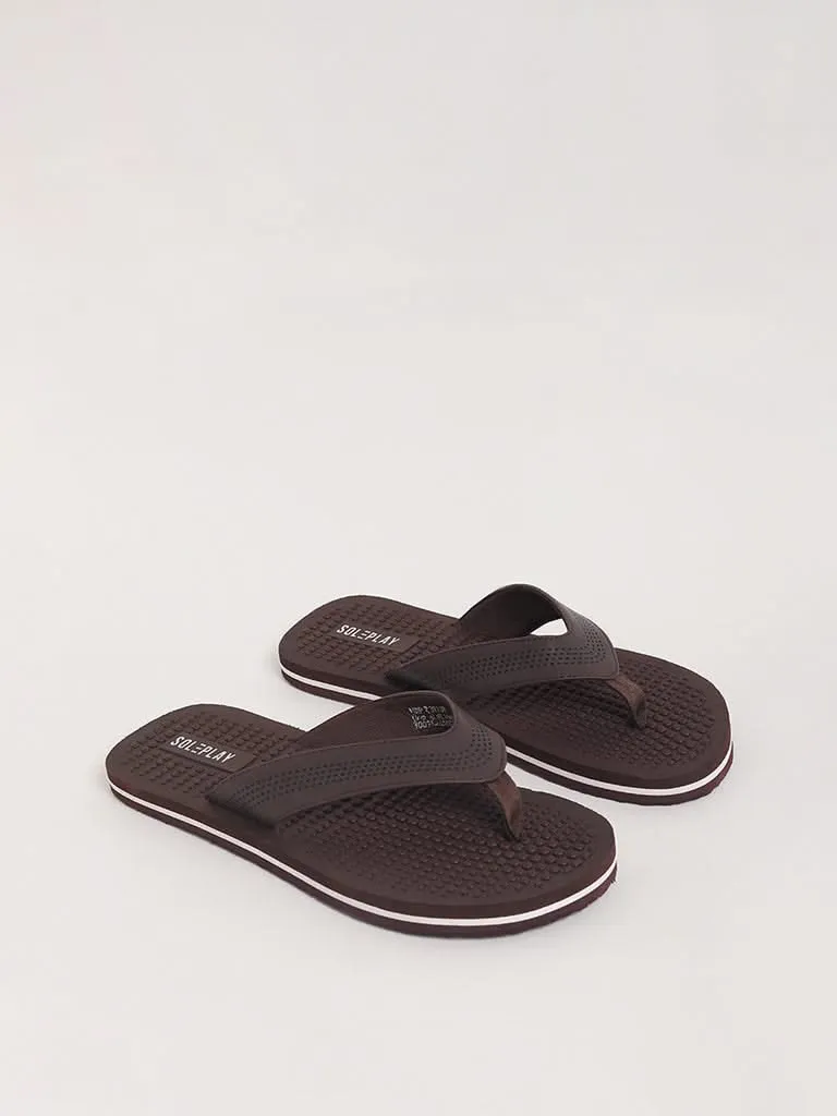 SOLEPLAY Brown Self-Patterned Flip-Flop