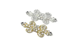 Stylish Rhinestone Connector- Rhinestone Clasp 4" 1.75"  - 1 Piece