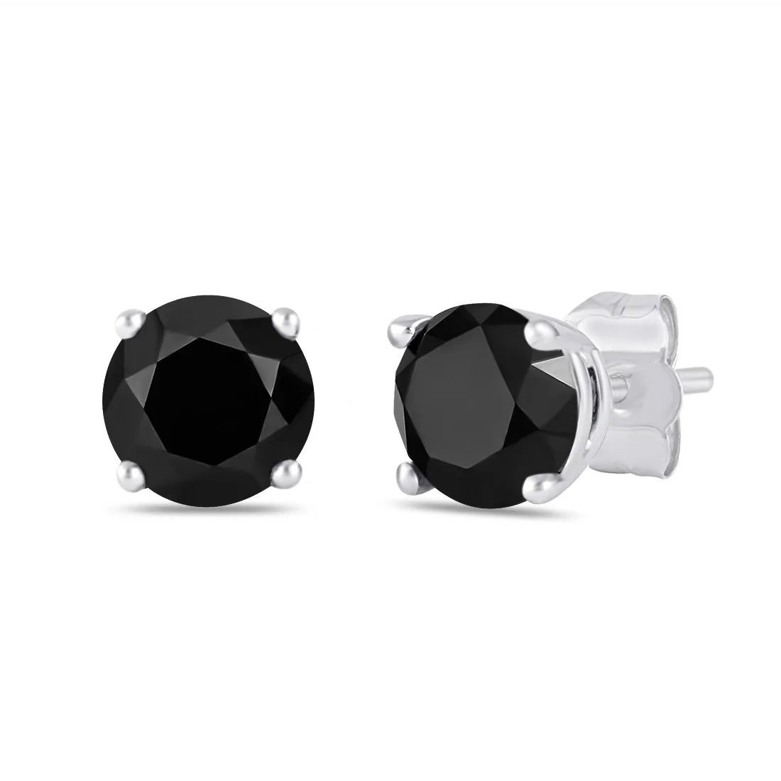 Tia 2.00ct Black Diamond Earrings in 9ct White Gold