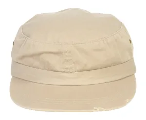 TopHeadwear Distressed Grenadier Basic GI Cap - Khaki