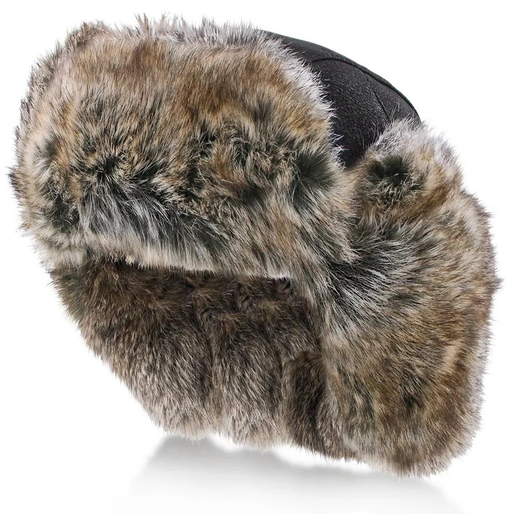 Walrus Hats Faux Fur Brown Trapper Hat