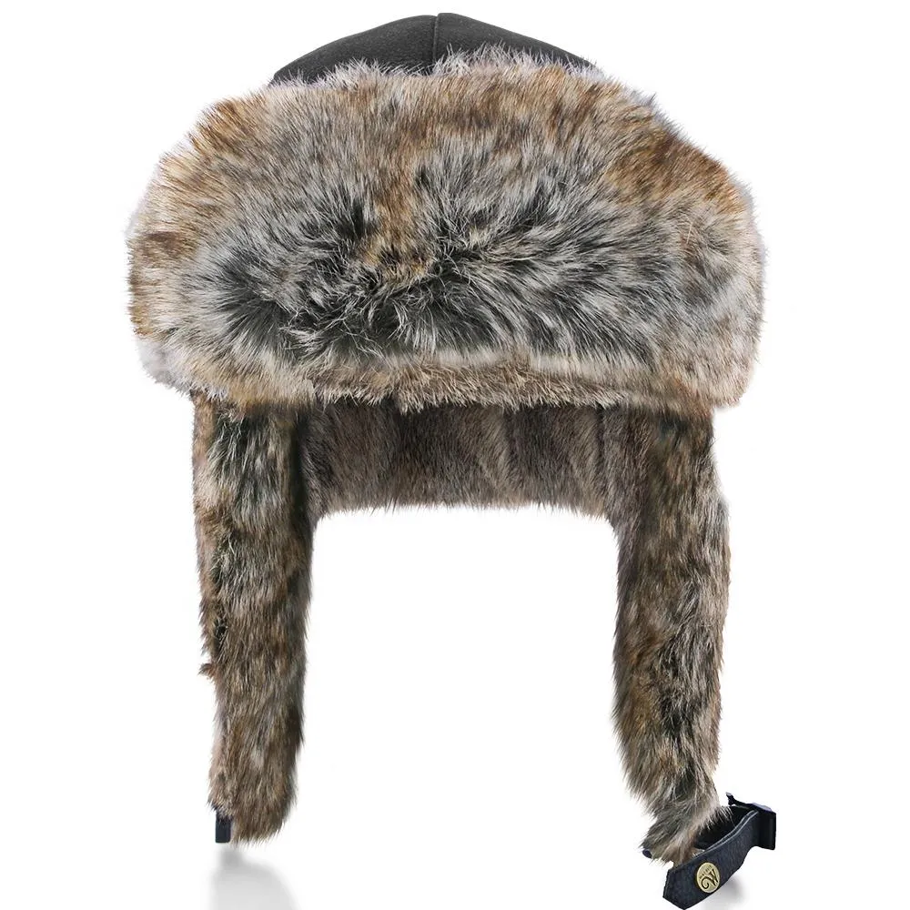 Walrus Hats Faux Fur Brown Trapper Hat