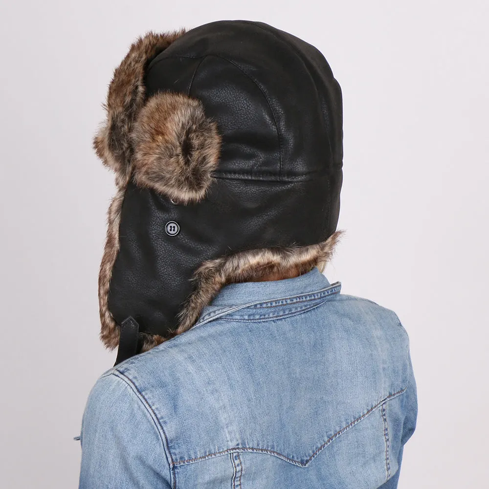 Walrus Hats Faux Fur Brown Trapper Hat