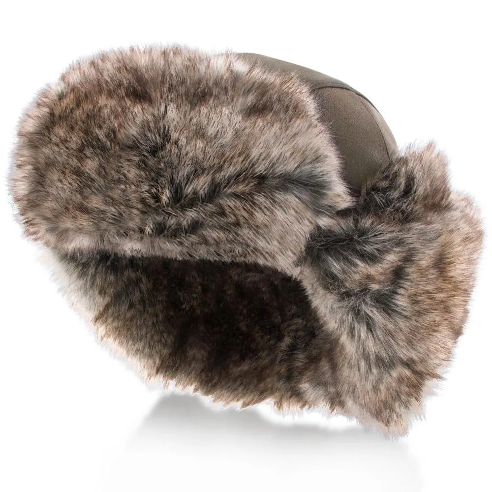 Walrus Hats Faux Fur Brown Trapper Hat