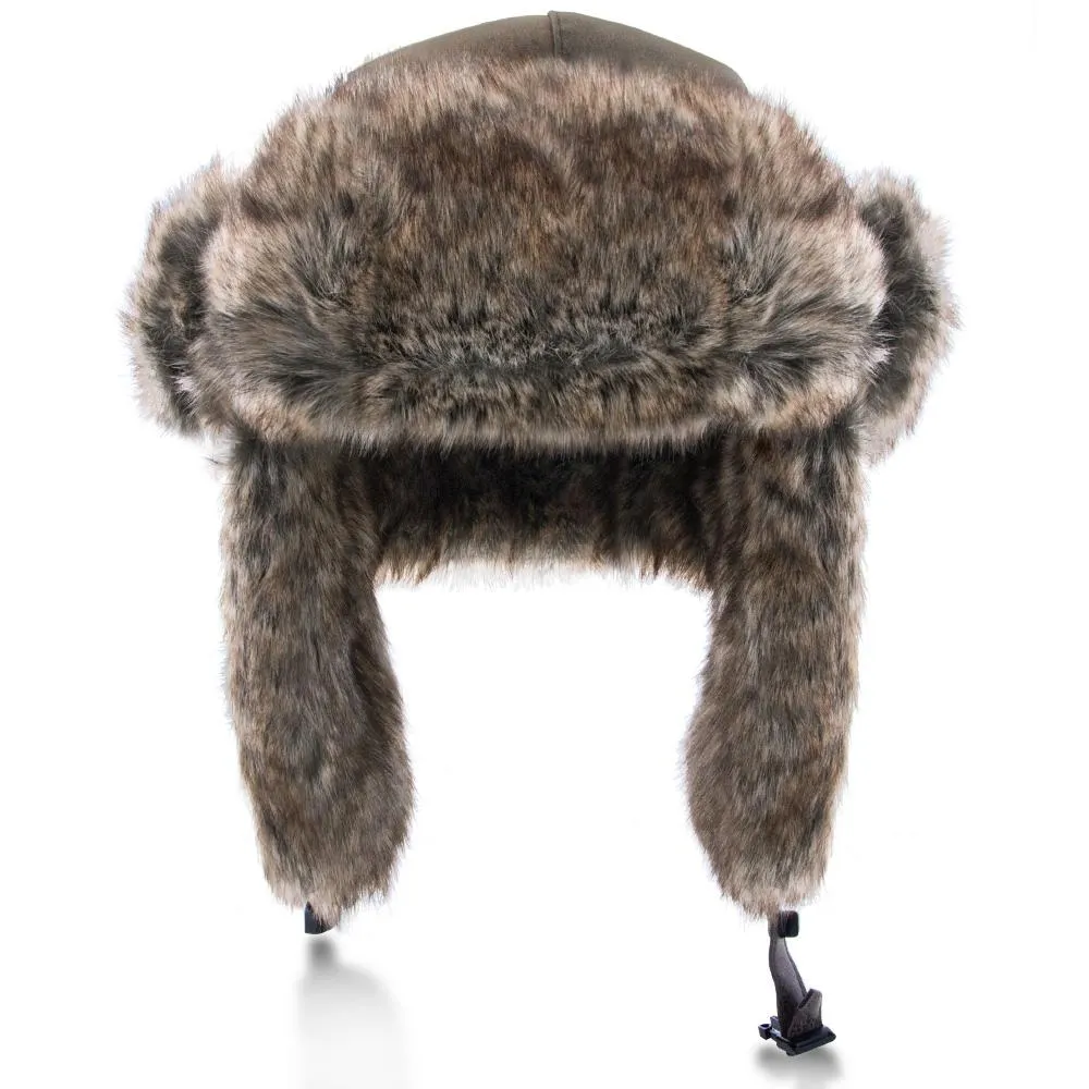 Walrus Hats Faux Fur Brown Trapper Hat