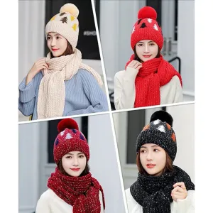 Women Snowflake Thermal Beanie Hats Wholesale