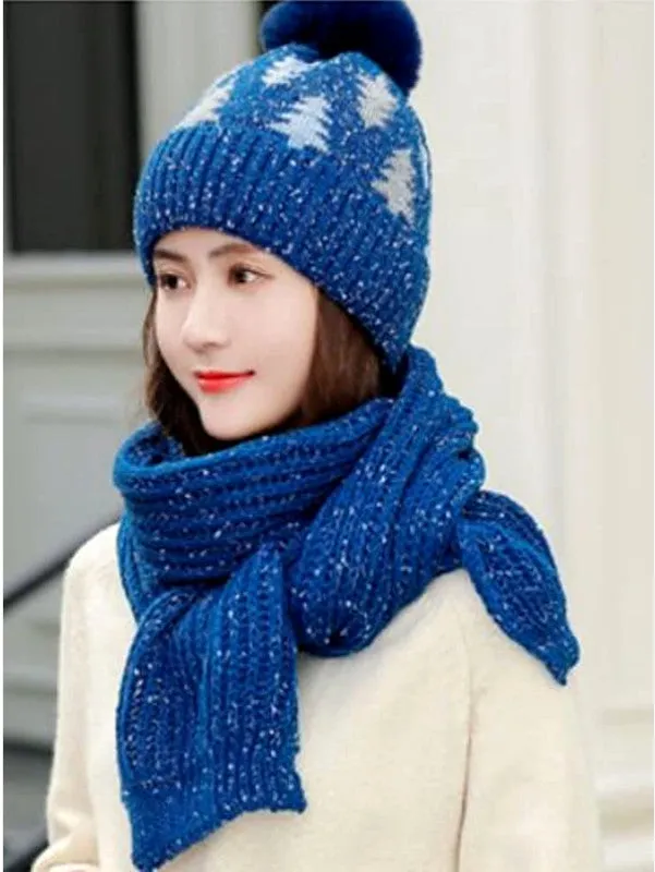 Women Snowflake Thermal Beanie Hats Wholesale