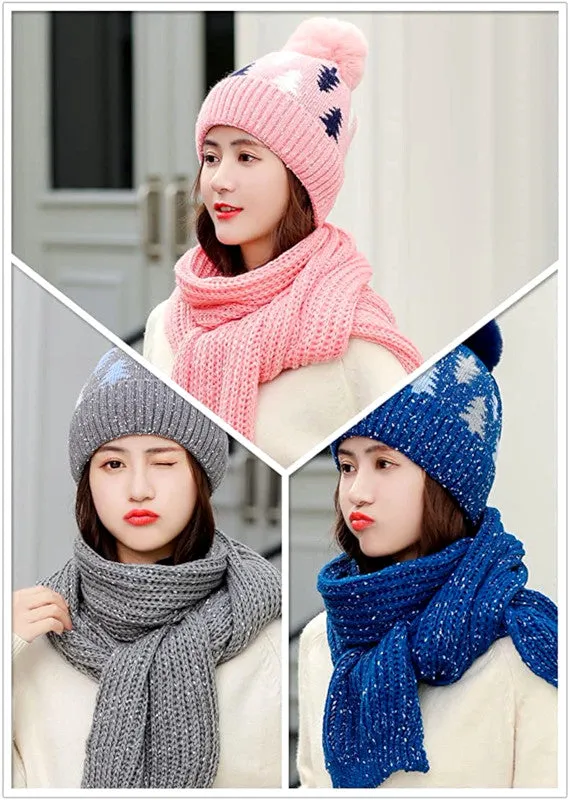 Women Snowflake Thermal Beanie Hats Wholesale