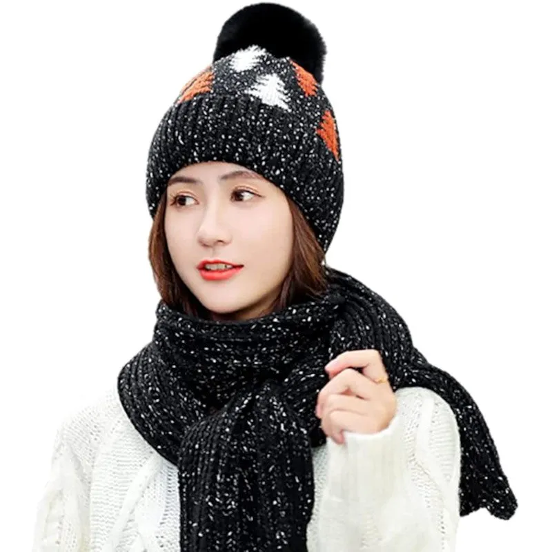 Women Snowflake Thermal Beanie Hats Wholesale