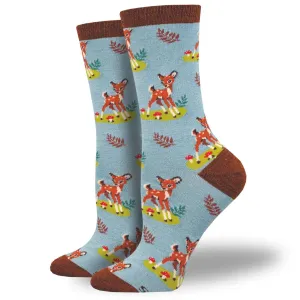 Women's Oh Deer, You're Cute Silky Soft Bamboo Socks