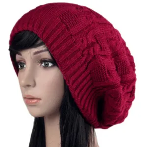 Womens Slouchy Beanie - Oversized Beanie - Baggy Beanie - Knit Loose Beanie - Beanie for Women