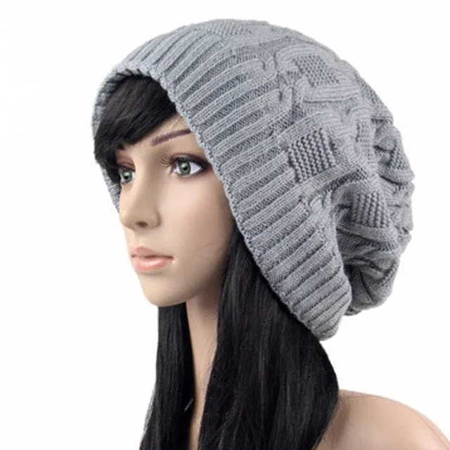 Womens Slouchy Beanie - Oversized Beanie - Baggy Beanie - Knit Loose Beanie - Beanie for Women