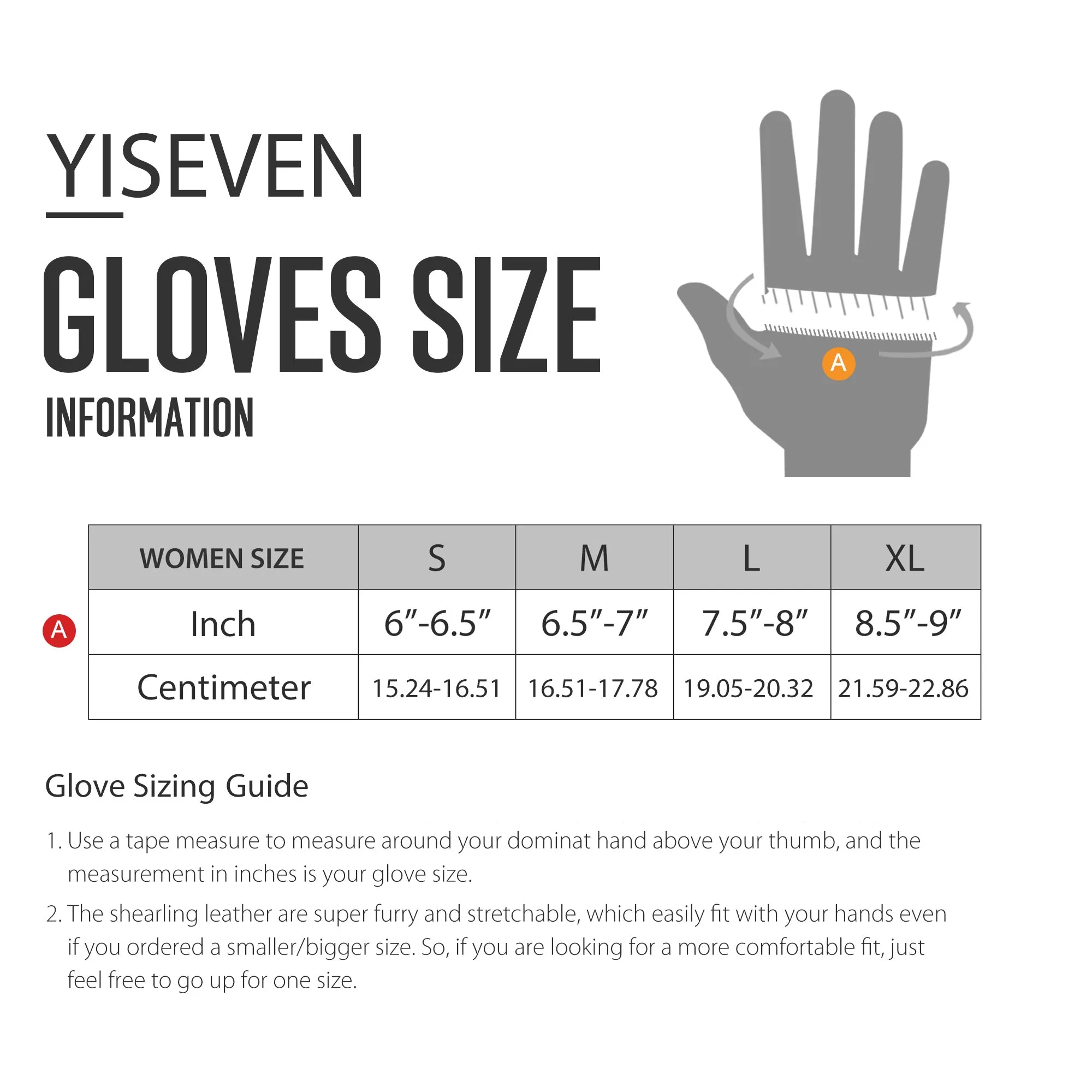 YISEVEN Women's  Sheepskin Shearling  Leather Gloves