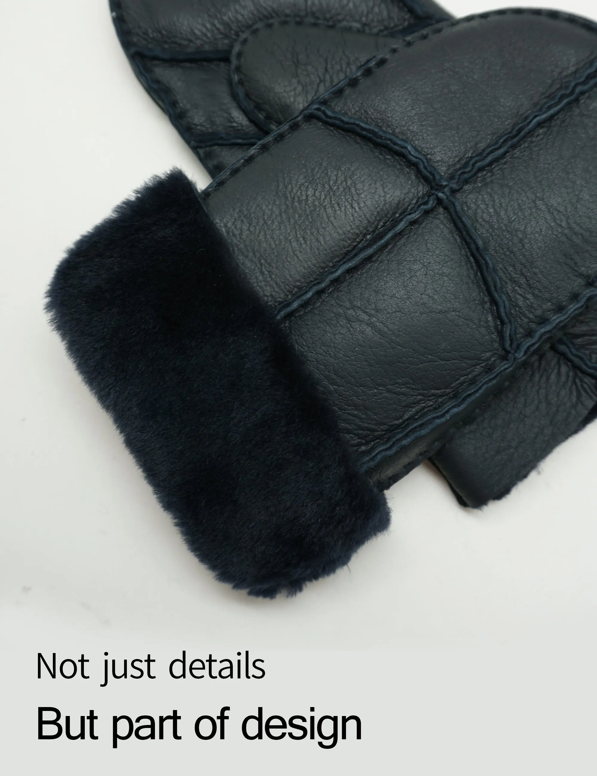 YISEVEN Women's  Sheepskin Shearling  Leather Gloves